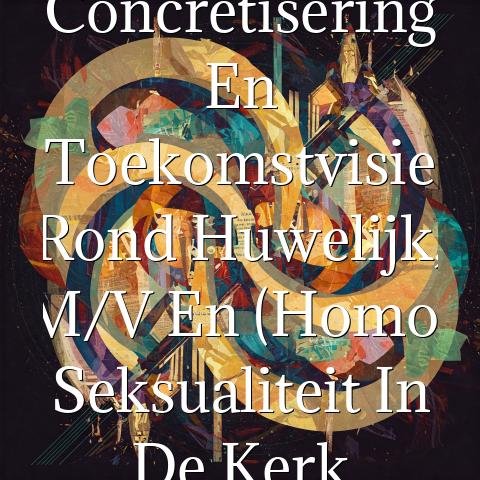 Concretisering en toekomstvisie rond huwelijk, M/V en (homo)seksualiteit in de kerk
